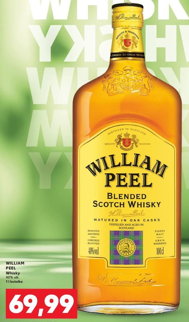 Whisky William peel blended scotch whisky promocja