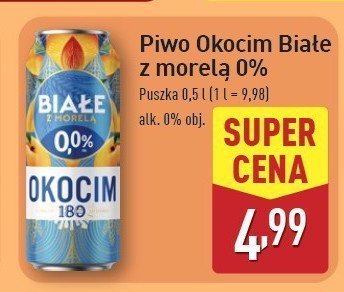 Piwo Okocim białe z morelą 0.0% promocja