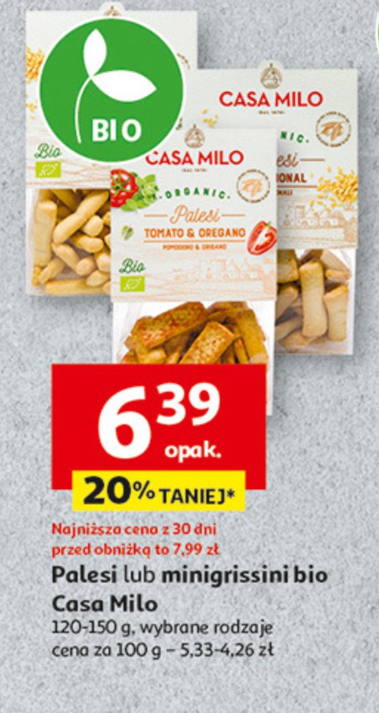 Mini grissini CASA MILO promocja w Auchan