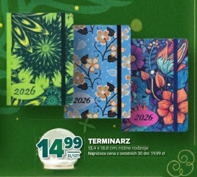 Terminarz 15,4 x 18,8 cm promocja w Stokrotka