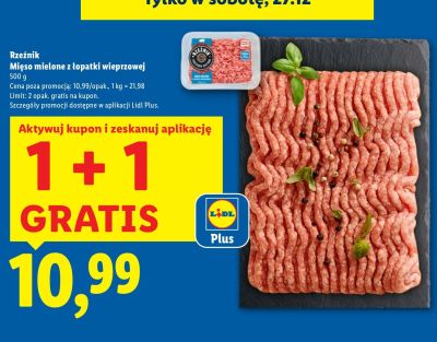 Mięso mielone z łopatki wieprzowej Rzeźnik promocja w Lidl