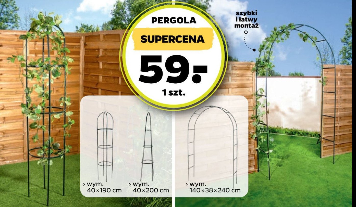 Pergola ogrodowa 40 x 190 cm promocja