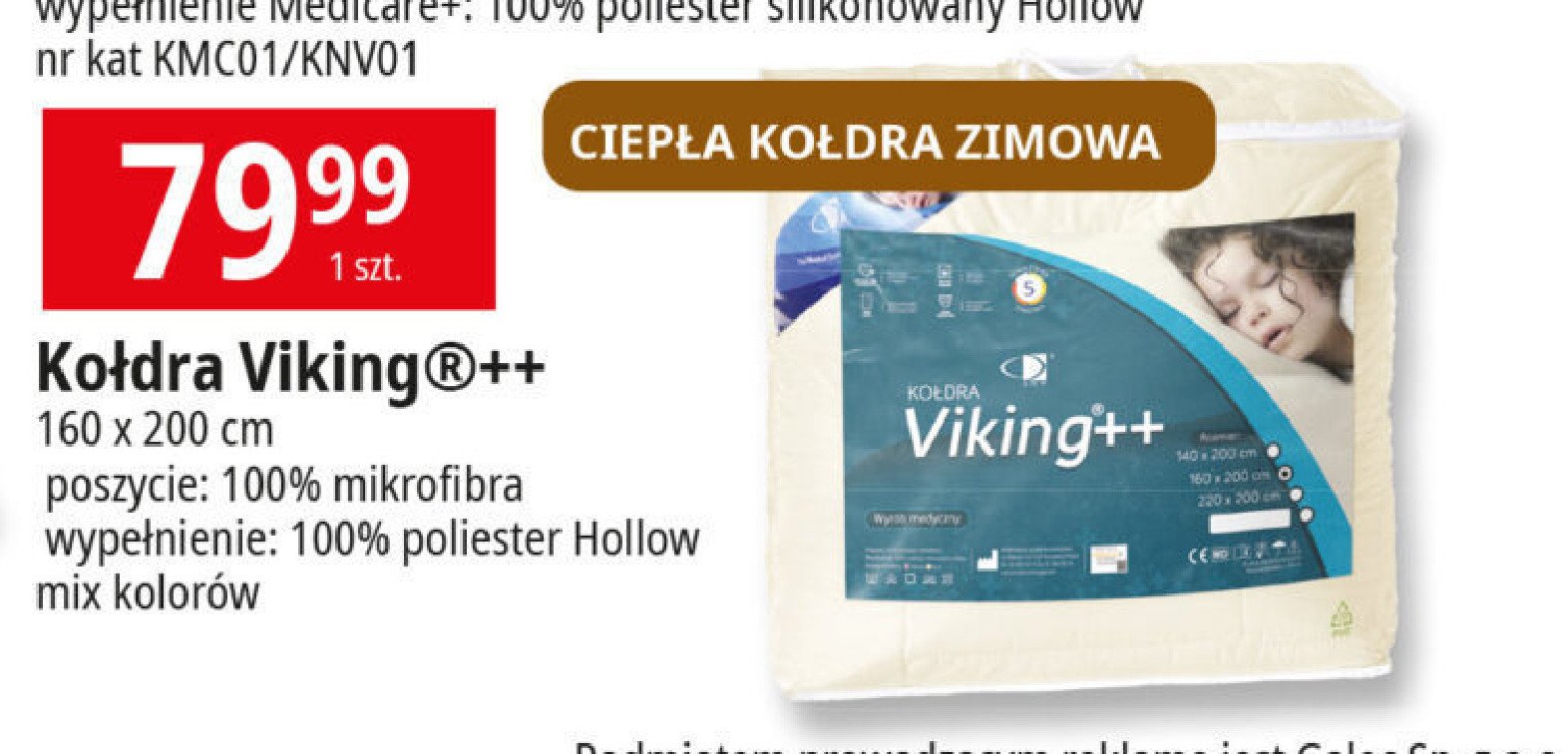 Kołdra viking 160 x 200 cm Amw promocja