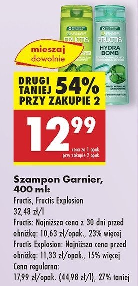 Szampon do włosów Garnier fructis hydra bomb promocja