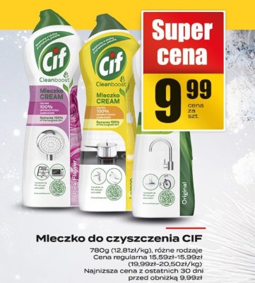 Mleczko do czyszczenia CIF promocja w Supeco