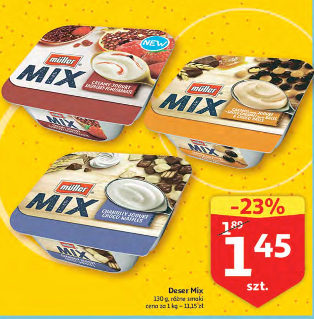 Jogurt caramel & choco balls Muller mix promocja