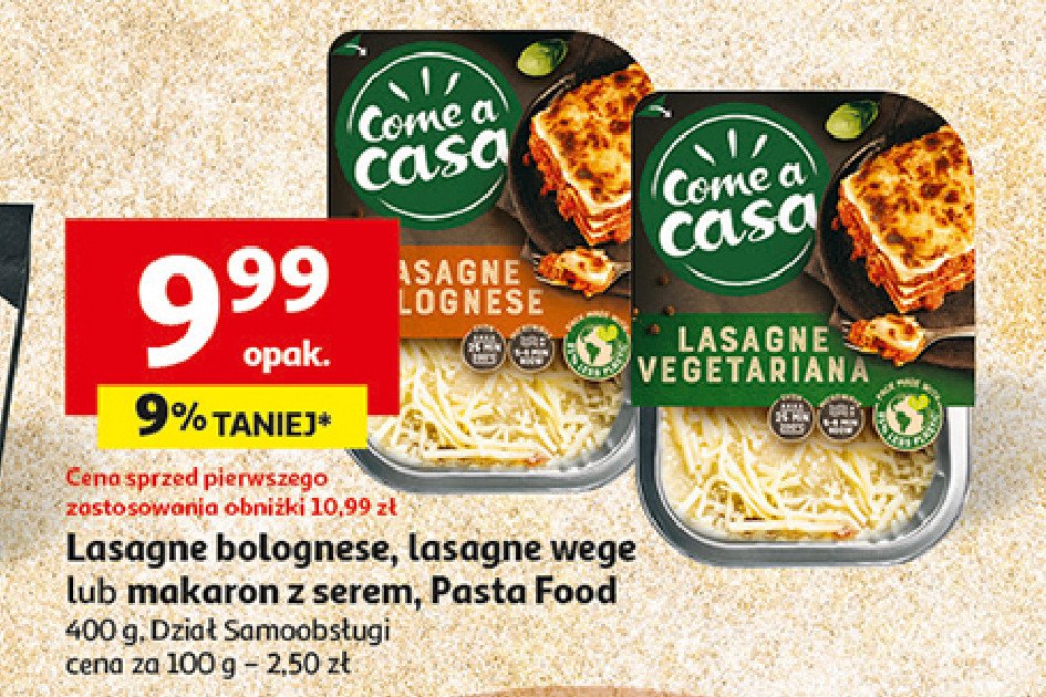 Lasange vegetable Come a casa promocja w Auchan