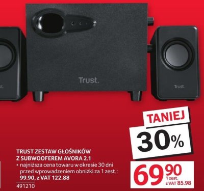 Zestaw głośników 2.1 AVORA 2 TRUST promocja w Selgros