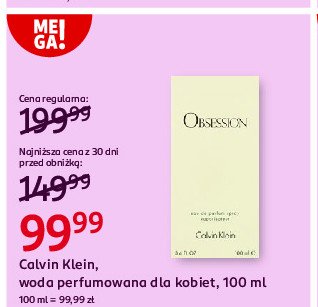 Woda perfumowana Calvin klein obsession woman promocja w Rossmann