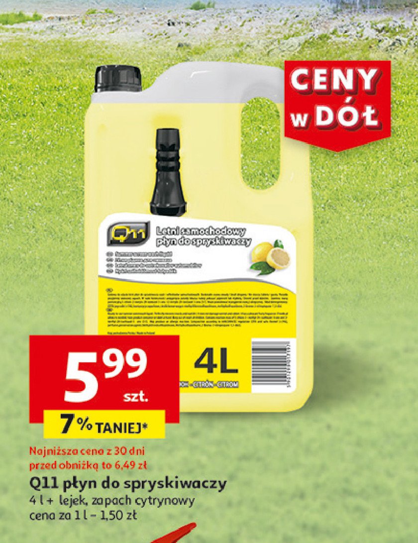 Płyn do spryskiwaczy letni cytrynowy Q11 promocja