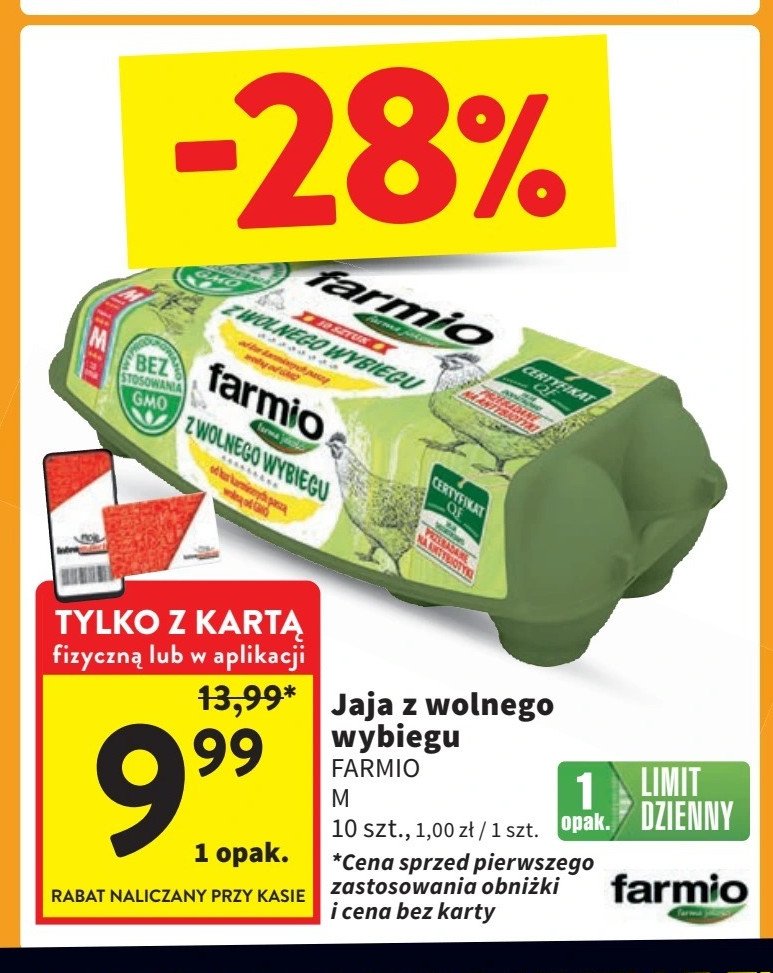 Jaja kl m bez gmo Farmio promocja