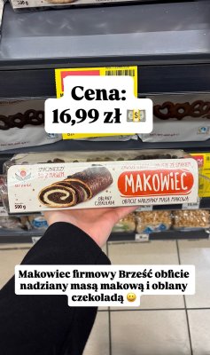 Makowiec oblany czekoladą promocja w Intermarche
