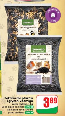 Pokarm dla ptaków i gryzoni Zoomigo różne rodzaje promocja w Dino