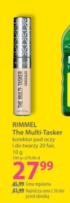 Korektor pod oczy RIMMEL The Multi-Tasker do twarzy 20 fair promocja w Hebe