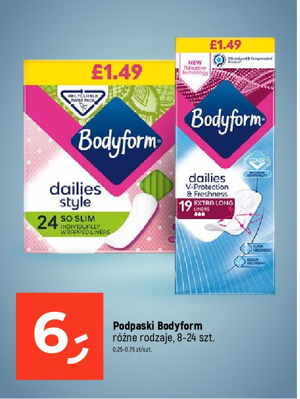 Podpaski dailies v-protection extra long Bodyform promocja