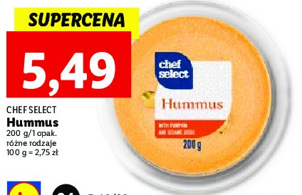 Hummus pikantny Chef select promocja