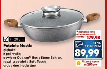 Patelnia g艂臋boka mastic z pokryw膮 aroma knob system 28 cm Ambition promocja