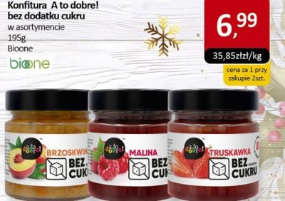 Konfitura A to dobre! bez dodatku cukru w asortymencie Bioone promocja w Market Point