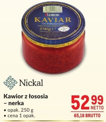 Kawior z łososia - nerka Nickal promocja w Makro