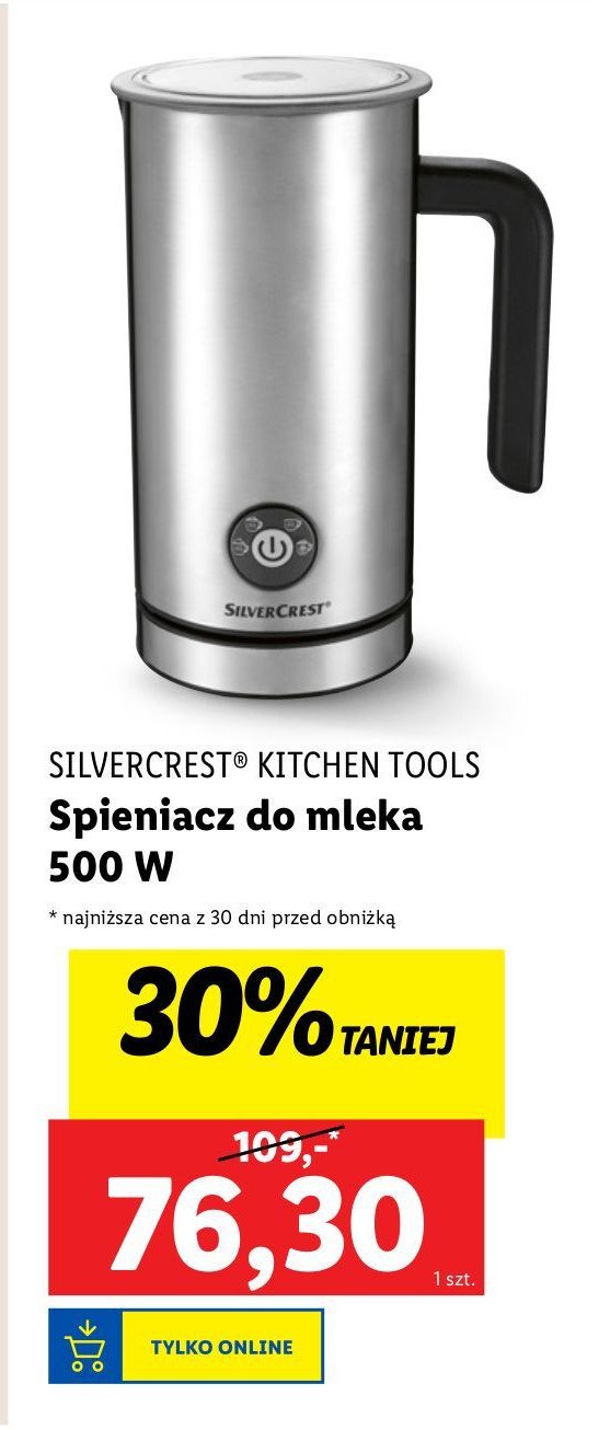 Spieniacz do mleka 500 w Silvercrest promocja