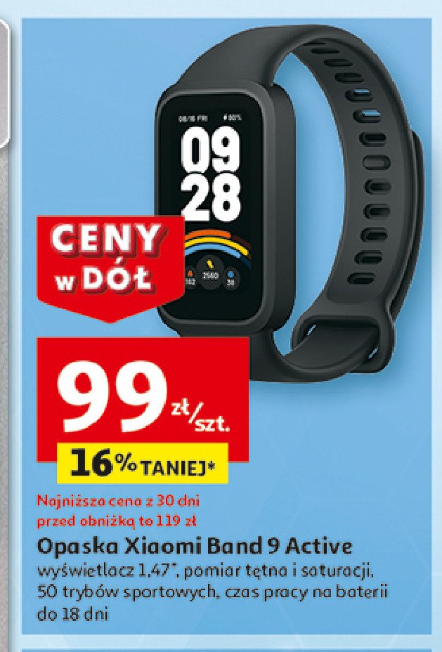 Opaska mi smart band 9 Xiaomi promocja w Auchan