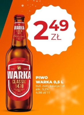 Piwo Warka 0,5 L promocja w Duży Ben