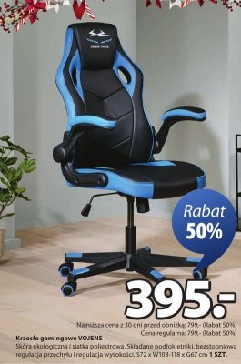 Krzesło gamingowe VOJENS promocja w Jysk