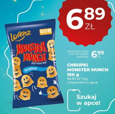 Chrupki Lorenz Monster Munch Original 100g promocja w Duży Ben