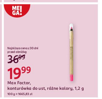 Konturówka do ust 04 Max factor colour elixir promocja w Rossmann