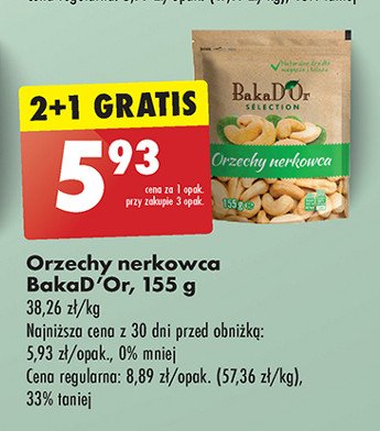 Orzechy nerkowca Bakad'or (Biedronka) promocja