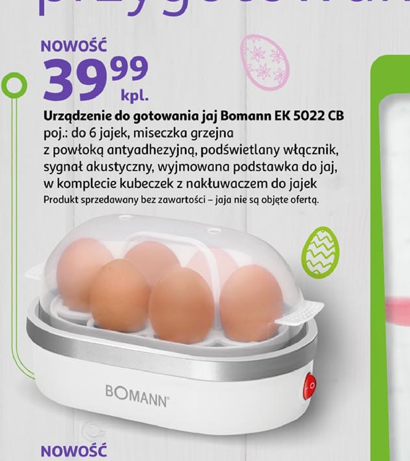 Urządzenie do gotowania jajek ek 5022 Bomann promocja
