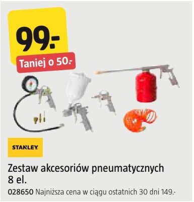 Zestaw akcesoriów pneumatycznych Stanley 8 el. promocja w Jula
