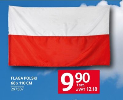 Flaga Polski 68 x 110 cm promocja w Selgros