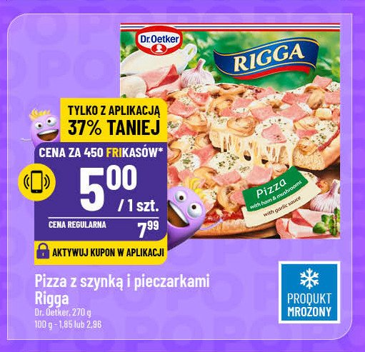 Pizza z szynką i pieczarkami Dr. oetker rigga promocja w POLOmarket