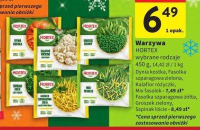 Warzywa wybrane rodzaje HORTEX promocja w Intermarche