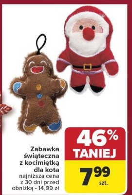 Zabawka świąteczna z kocimiętką dla kota promocja w Carrefour