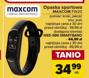 Smartband fw20 soft czarny Maxcom promocja