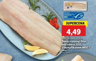 Dorsz czarny polędwica Rybny targ lidla promocja