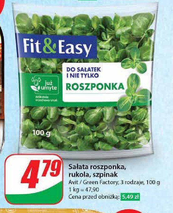 Sałata roszponka Fit & easy promocja