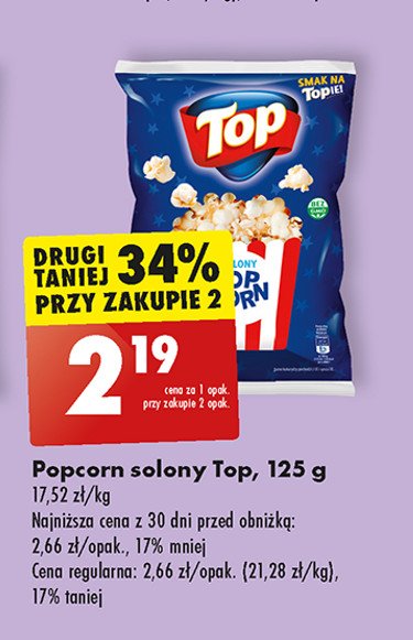 Popcorn Top solony na maxa Top (biedronka) promocja