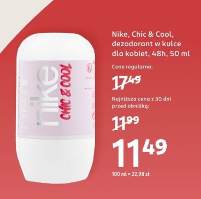Dezodorant Nike Chic & Cool w kulce dla kobiet promocja w Rossmann