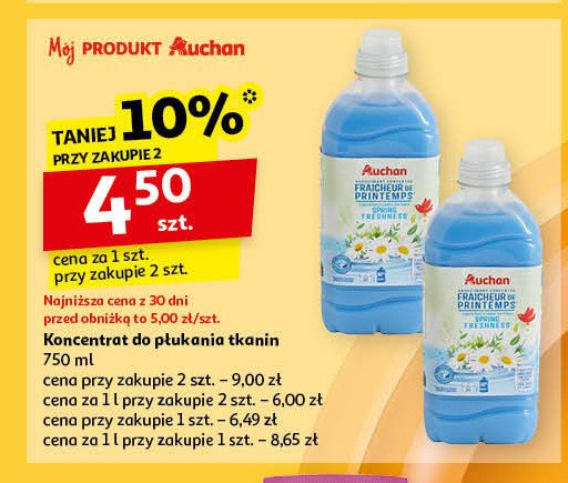 Koncentrat do płukania spring freshness Auchan promocja