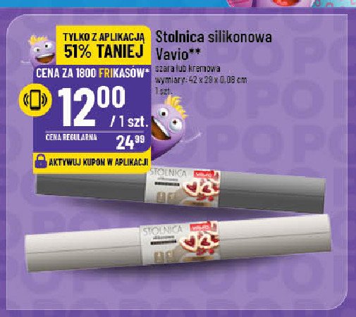 Stolnica silikonowa 42 x 29 x 0.08 cm Vavio promocja w POLOmarket