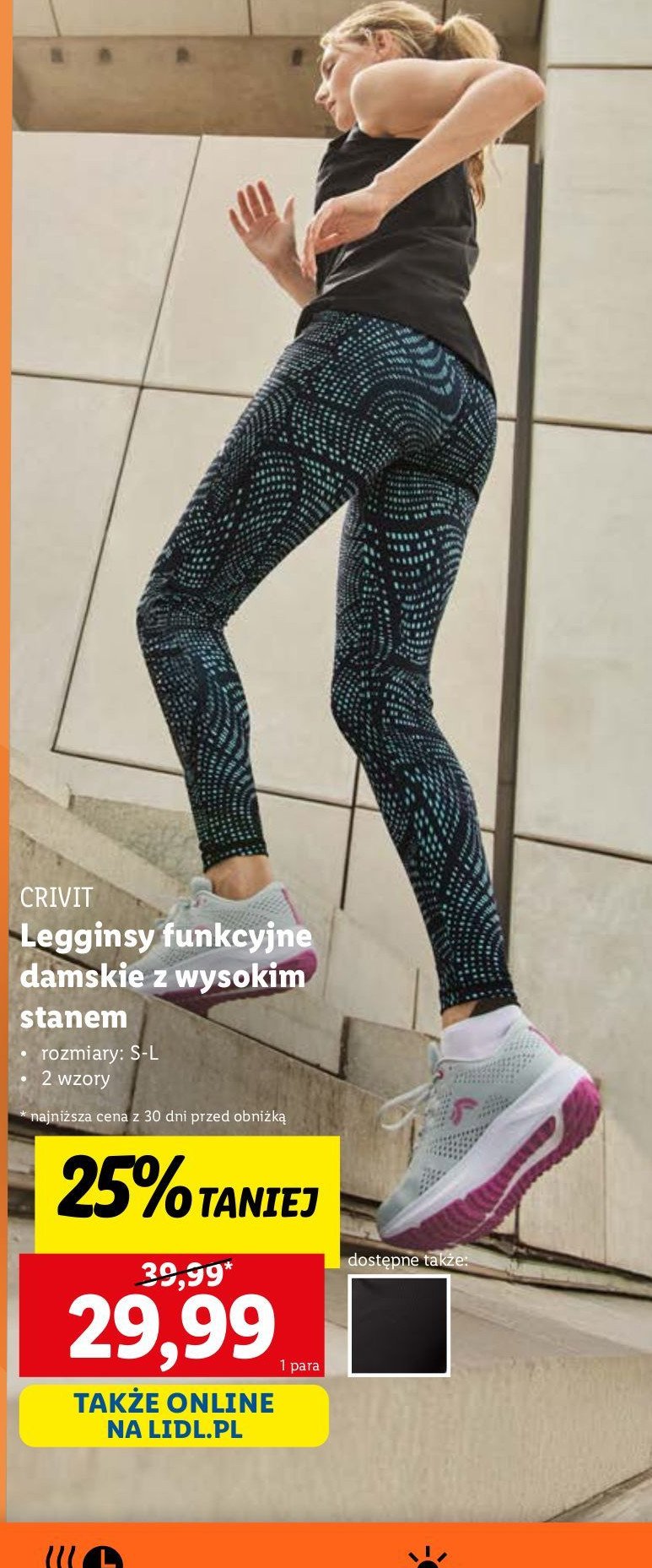 Legginsy funkcyjne damskie z wysokim stanem s-l Crivit promocja w Lidl