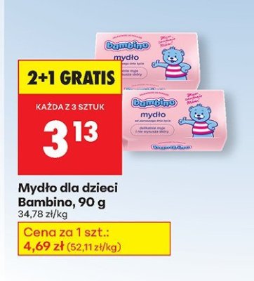 Mydło dla dzieci Bambino, 90 g promocja w Biedronka
