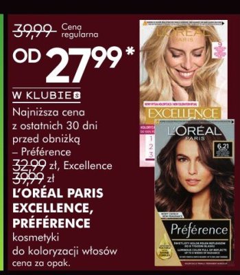 Farba L'ORÉAL PARIS EXCELLENCE, PRÉFÉRENCE kosmetyki do koloryzacji włosów promocja w Super-Pharm
