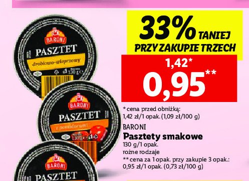 Pasztet pomidorowy Baroni promocja