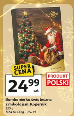 Bombonierka świąteczna z mikołajem Kopernik promocja w Auchan