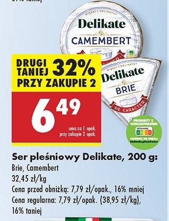 Ser brie Delikate promocja w Biedronka
