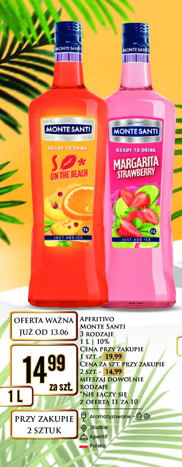 Vermouth Monte santi margarita strawberry promocja w Dino
